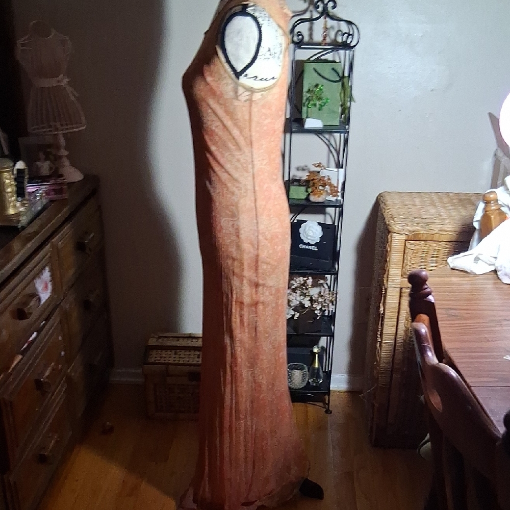 La Belle Orange Sheer Y2K Sleeveless Boho Dress Size M - Picture 14 of 16